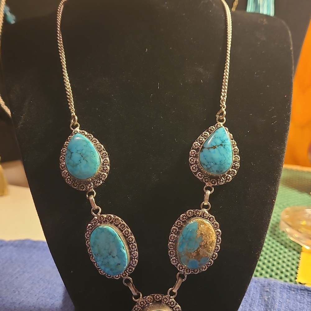 Turquoise and Silver Necklace